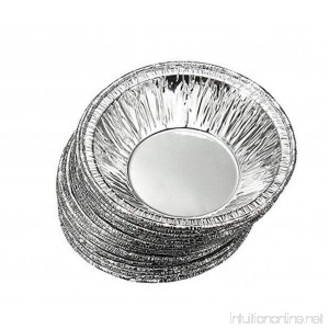 100PCS Disposable Aluminum Foil Pie Dishes Cake Cases Cupcake Cookie Pudding Egg Tart Lined Mold Round - B077JM1ZLP